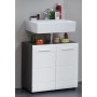 Trendteam Line washbasin cabinet white and smoked silver by Trendteam, bathroom vanities - Ref: Foro24-445448, Price: 108,38 ...