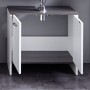 Trendteam Armario de lavabo 2 puertas SanDiego blanco y plata ahumado de Trendteam, Tocadores de baño - Ref: Foro24-445432, P...