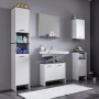 Trendteam Armario de lavabo 2 puertas SanDiego blanco y plata ahumado de Trendteam, Tocadores de baño - Ref: Foro24-445432, P...