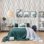 DUTCH WALLCOVERINGS Geometrische Tapete in Weiß und Gold von DUTCH WALLCOVERINGS, Bemaltes Papier - Ref: Foro24-442573, Preis...