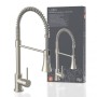 EISL Grifo monomando cocina con caño extraíble de muelle LEON níquel de EISL, Grifos - Ref: Foro24-446463, Precio: 127,70 €, ...