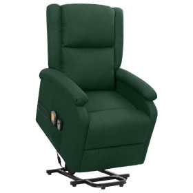 Sillón de masaje elevable tela verde oscuro de vidaXL, Sillones de masaje eléctricos - Ref: Foro24-329715, Precio: 368,99 €, ...