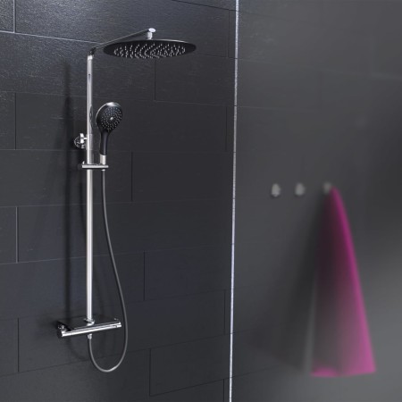 EISL Shower with mixer tap and thermostat GRANDE VITA black chrome by EISL, shower heads - Ref: Foro24-446477, Price: 186,41 ...