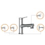 EISL Grifo monomando de lavabo con caño extraíble VARIABILE cromado de EISL, Grifos - Ref: Foro24-446493, Precio: 105,71 €, D...