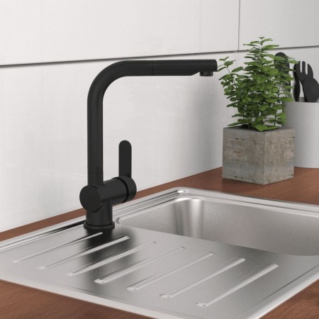 SCHÜTTE Grifo monomando cocina con caño extraíble LONDON negro mate de SCHÜTTE, Grifos - Ref: Foro24-446563, Precio: 114,99 €...