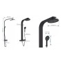 SCHÜTTE Shower with tray and thermostat SAMOA RAIN matt black by SCHÜTTE, shower heads - Ref: Foro24-446561, Price: 435,15 €,...