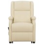 Sillón de masaje elevable cuero sintético crema de vidaXL, Sillones de masaje eléctricos - Ref: Foro24-329693, Precio: 373,04...