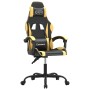 Black and gold synthetic leather gaming chair by vidaXL, Gaming chairs - Ref: Foro24-3143868, Price: 116,09 €, Discount: %