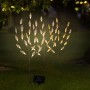 HI Artificial bush with transparent and brown solar LED 50 cm by HI, Outdoor lighting - Ref: Foro24-446182, Price: 24,02 €, D...