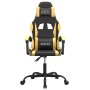 Schwarz-goldener Gaming-Stuhl aus Kunstleder von vidaXL, Gaming-Stühle - Ref: Foro24-3143868, Preis: 123,35 €, Rabatt: %