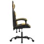 Black and gold synthetic leather gaming chair by vidaXL, Gaming chairs - Ref: Foro24-3143868, Price: 116,09 €, Discount: %