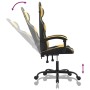 Silla gaming cuero sintético negro y dorado de vidaXL, Sillones para videojuegos - Ref: Foro24-3143868, Precio: 116,09 €, Des...