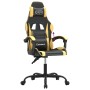 Black and gold synthetic leather gaming chair by vidaXL, Gaming chairs - Ref: Foro24-3143868, Price: 116,09 €, Discount: %