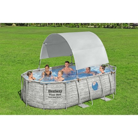 Bestway White removable pool awning by Bestway, Pool and spa accessories - Ref: Foro24-93801, Price: 122,54 €, Discount: %