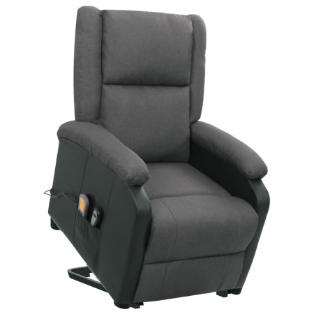 Sillón de masaje elevable tela gris oscuro de vidaXL, Sillones de masaje eléctricos - Ref: Foro24-329515, Precio: 383,99 €, D...