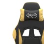 Silla gaming cuero sintético negro y dorado de vidaXL, Sillones para videojuegos - Ref: Foro24-3143868, Precio: 116,09 €, Des...