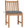 Garden chairs 6 units solid teak wood with cushions by vidaXL, Garden chairs - Ref: Foro24-3073131, Price: 625,45 €, Discount: %