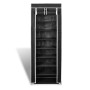 Fabric shoe rack with black cover 57x29x162 cm by vidaXL, Shoe racks and shoe organizers - Ref: Foro24-240491, Price: 36,30 €...