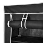 Fabric shoe rack with black cover 57x29x162 cm by vidaXL, Shoe racks and shoe organizers - Ref: Foro24-240491, Price: 36,30 €...