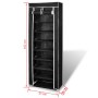 Fabric shoe rack with black cover 57x29x162 cm by vidaXL, Shoe racks and shoe organizers - Ref: Foro24-240491, Price: 36,30 €...