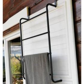 Bathroom Solutions Hanging towel rack for doors black metal by Bathroom Solutions, Towel racks - Ref: Foro24-442473, Price: 1...