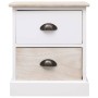 White and natural Paulownia wood nightstand 38x28x45cm by vidaXL, Nightstands - Ref: Foro24-284056, Price: 57,26 €, Discount: %