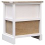 White and natural Paulownia wood nightstand 38x28x45cm by vidaXL, Nightstands - Ref: Foro24-284056, Price: 57,26 €, Discount: %