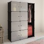 vidaXl Modular Wardrobe 9 Compartments Black and White 37x115x150 cm by vidaXL, Wardrobes - Ref: Foro24-240497, Price: 69,74 ...