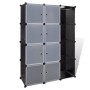 vidaXl Modular Wardrobe 9 Compartments Black and White 37x115x150 cm by vidaXL, Wardrobes - Ref: Foro24-240497, Price: 69,74 ...