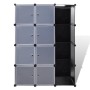 vidaXl Modular Wardrobe 9 Compartments Black and White 37x115x150 cm by vidaXL, Wardrobes - Ref: Foro24-240497, Price: 69,74 ...