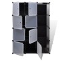 vidaXl Modular Wardrobe 9 Compartments Black and White 37x115x150 cm by vidaXL, Wardrobes - Ref: Foro24-240497, Price: 69,74 ...