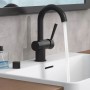 SCHÜTTE Grifo monomando lavabo CORNWALL con maneta lateral negro mate de SCHÜTTE, Grifos - Ref: Foro24-446545, Precio: 101,91...