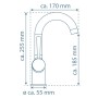 SCHÜTTE CORNWALL Einhebel-Waschtischarmatur mit mattschwarzem Seitengriff von SCHÜTTE, Wasserhähne - Ref: Foro24-446545, Prei...