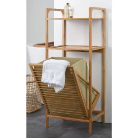 Bathroom Solutions Shelving unit with 2 shelves and bamboo laundry basket 95 cm by Bathroom Solutions, Hangers and shelves - ...