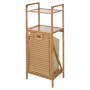 Bathroom Solutions Shelving unit with 2 shelves and bamboo laundry basket 95 cm by Bathroom Solutions, Hangers and shelves - ...