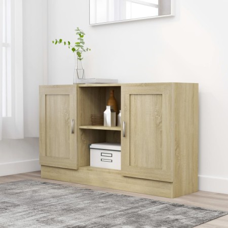 Plywood sideboard in Sonoma oak color, 120x30.5x70 cm by vidaXL, Sideboards - Ref: Foro24-802780, Price: 86,99 €, Discount: %