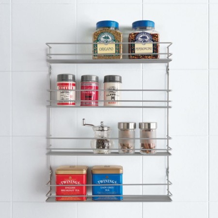 Metaltex Pepito wall spice rack 4 heights silver by Metaltex, spice racks - Ref: Foro24-443438, Price: 31,65 €, Discount: %