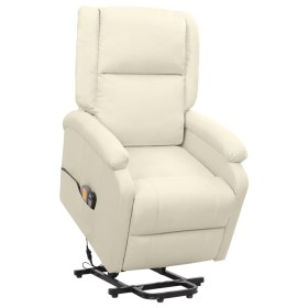 Hebbarer Massagesessel aus cremefarbenem Stoff von vidaXL, Elektrische Massagesessel - Ref: Foro24-329718, Preis: 409,99 €, R...