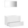 Glossy white engineered wood bathroom furniture set by vidaXL, Bathroom furniture - Ref: Foro24-3071600, Price: 235,49 €, Dis...