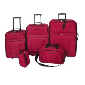 Juego de maletas de viaje 5 piezas rojo de vidaXL, Maletas - Ref: Foro24-90155, Precio: 126,87 €, Descuento: %