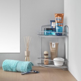 Metaltex 2-tier shower corner shelf Onda silver by Metaltex, Bathtub trays - Ref: Foro24-443454, Price: 39,01 €, Discount: %