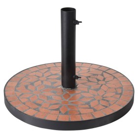 ProGarden Sonnenschirmbasis Mosaikdesign Terra schwarz und orange von ProGarden, Schirmständer - Ref: Foro24-442214, Preis: 5...