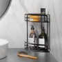 Metaltex Corner shower shelf with 2 levels in black by Metaltex, Bathtub trays - Ref: Foro24-443447, Price: 38,61 €, Discount: %