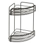 Metaltex Corner shower shelf with 2 levels in black by Metaltex, Bathtub trays - Ref: Foro24-443447, Price: 38,61 €, Discount: %