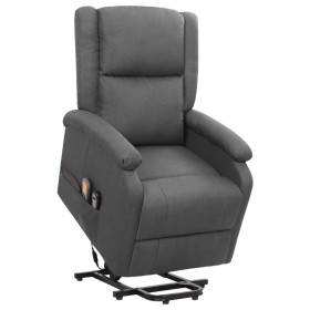 Sillón de masaje elevable tela gris oscuro de vidaXL, Sillones de masaje eléctricos - Ref: Foro24-329710, Precio: 409,20 €, D...