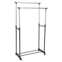 Storage solutions Garderobenständer mit zwei Stangen und Rollen 80x42x(90-160) cm von Storage solutions, Kommoden-Organizer u...