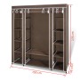 Cloth wardrobe with compartments and brown rods 45x150x176cm by vidaXL, Wardrobes - Ref: Foro24-240496, Price: 64,77 €, Disco...