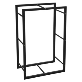 ProGarden Soporte para leña rectangular negro 45x28x70 cm de ProGarden, Bolsas y soportes de leña - Ref: Foro24-445897, Preci...