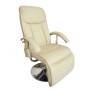 Sillón de masaje de cuero sintético blanco crema de vidaXL, Sillones de masaje eléctricos - Ref: Foro24-240065, Precio: 269,7...