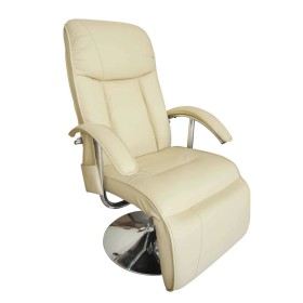 Cremeweißer Massagesessel aus Kunstleder von vidaXL, Elektrische Massagesessel - Ref: Foro24-240065, Preis: 269,75 €, Rabatt: %